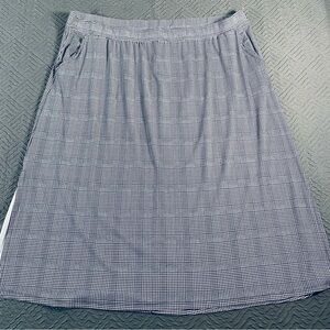 Terra & Sky Long Plaid Houndstooth Skirt Plus Size 4X